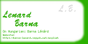 lenard barna business card